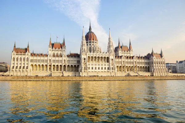 Budapest, Hungary, Hungarian Parliament Building. The majestic building, its architecture combines elements of neo-Gothic and Parisian style of Boz-Ara. It is one of the most visited landmarks of the capital.