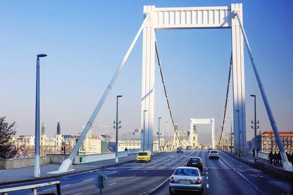 Budapesten Erzsébet Híd Budapest Legelegánsabb Híd Névadója Királynő Osztrák Magyar — Stock Fotó