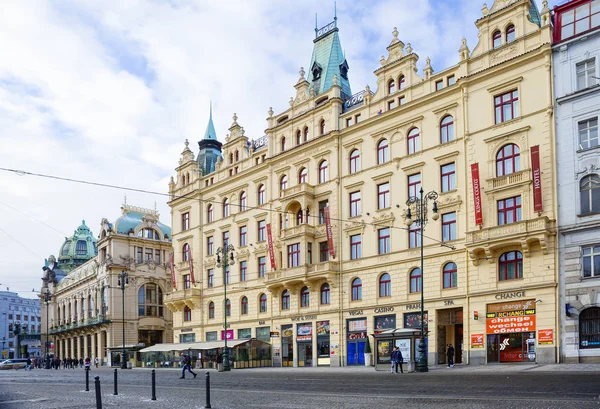 Praga República Checa 2017 Hotel Kings Court Edifício Histórico Neo — Fotografia de Stock