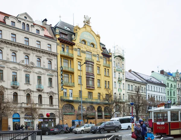 Praga República Checa 2017 Hotel Europe Hotel Europa Conhecido Como — Fotografia de Stock