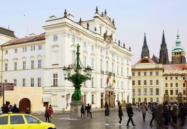 Praha Česká Republika 2017 Hradčanského Náměstí Arcibiskupský Palác Arcibiskupský Palác — Stock fotografie