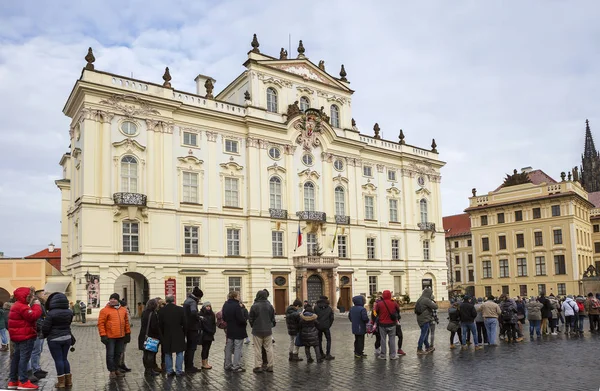 Praha Česká Republika 2017 Hradčanského Náměstí Arcibiskupský Palác Arcibiskupský Palác — Stock fotografie