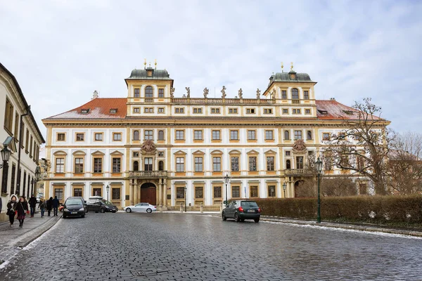 Prag Tschechische Republik 2017 Hradschin Platz Toskanischen Palast Einer Der — Stockfoto