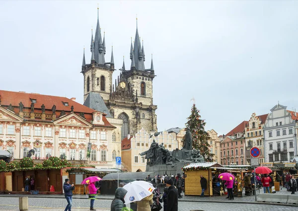 Praga Czeska Republika 2017 Stare Mesto Square Katedra Najświętszej Maryi — Zdjęcie stockowe