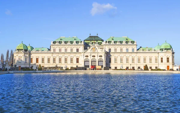 Wien Österreich 2016 Schloss Belvedere Der Prachtvolle Palastkomplex Mit Weitläufigen — Stockfoto