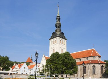 Tallinn, Estonya, 2010/07/27, St. Nicholas Kilisesi (Niguliste). Eski Lutheran Kilisesi, şimdi-müze-konser salonu. Bina Kilisesi Tallinn eski şehir yer alır. Tüm seafarers-St. Nicho azizi sonra adlı bu tapınak,