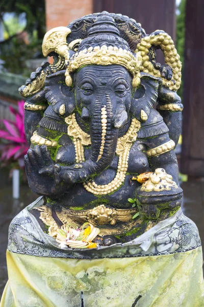 Bali, Indonesia, 01/11/2018, sculpture. Ganesha God. This is the God of wealth and abundance. Elephant, fulfilling desires-the patron of business and travelers. In each part of the elephant\'s body there is a secret meaning, for example, large ears ar