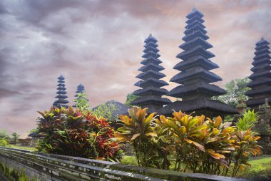 Endonezya, Bali, 01/12/2018, Pura Taman Ayun Tapınağı karmaşık. Pura Taman Ayun Tapınağı Bali en güzel manzaraları biridir. Bu tapınak Bali Adası en önemli konumlar biridir. Taman Ayun veya başka bir 