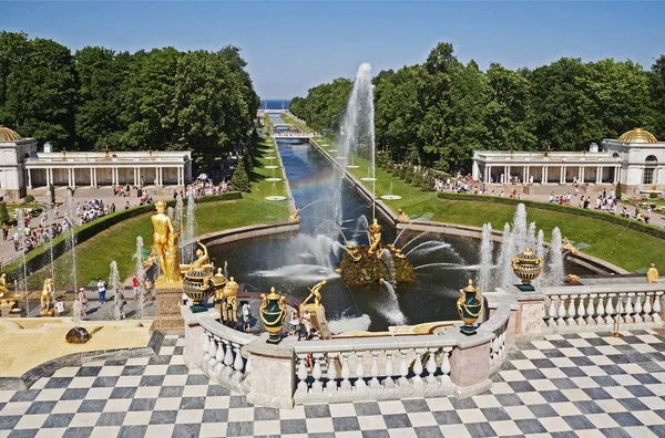 Petersburg Russland 2010 Peterhof Peterhof Ist Weltberühmt Für Sein Brunnenschloss — Stockfoto