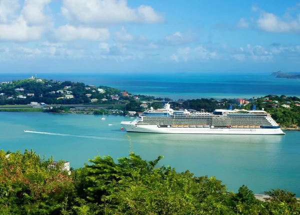 Saint Lucia Caribbean 2013 Cruise Liner Van Het Eiland Saint — Stockfoto
