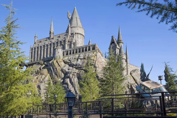 Los Angeles Usa 2016 Hogwarts Castle Universal Studios Theme Park —  Fotos de Stock