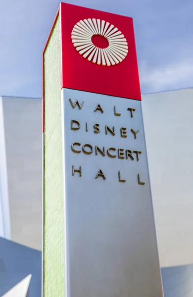 Los Angeles Usa 2016 Columna Con Inscripción Walt Disney Concert —  Fotos de Stock