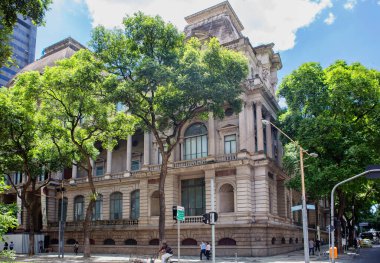 Rio de Janeiro, Brezilya, 03 / 06 / 2020, Ulusal Güzel Sanatlar Müzesi. Müze Rio de Janeiro 'nun merkezinde neoklasik bir binada yer almaktadır. Bina, XIX yüzyılda yaşamış Brezilyalı ünlü sanatçıların eserlerinin büyük bir koleksiyonunu içeriyor.