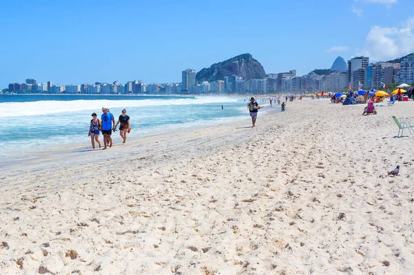 Rio Janeiro Brazília 2020 Copacabana Tengerpart Copacabana Világhírű Strand Több — Stock Fotó