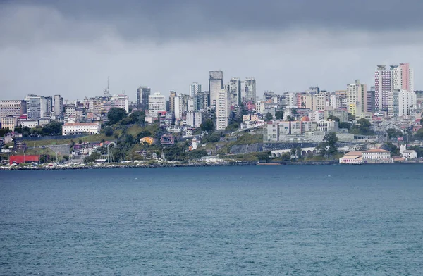 Salvador Brasil Vista Cidade Partir Mar Salvador Uma Cidade Portuária — Fotografia de Stock