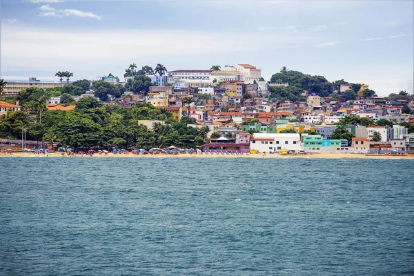 Salvador Brazil 2020 City View Sea 城市海滩 大巴拉港湾虽小但美丽 四周环绕着礁石 这些礁石保护它免受海浪的侵袭 — 图库照片