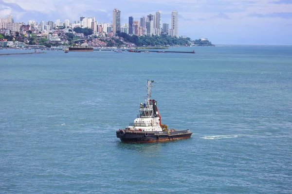 Salvador Brazília 2020 Augusztus Vontatóhajó Vontatóhajót Úgy Tervezték Hogy Egy — Stock Fotó