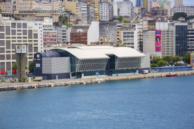 Salvador, Brezilya, 03 / 08 / 2020, Deniz Limanı. Gemi terminali. Gemi iskelesi All Saints Körfezi 'nde, El Salvador' un merkezinde..