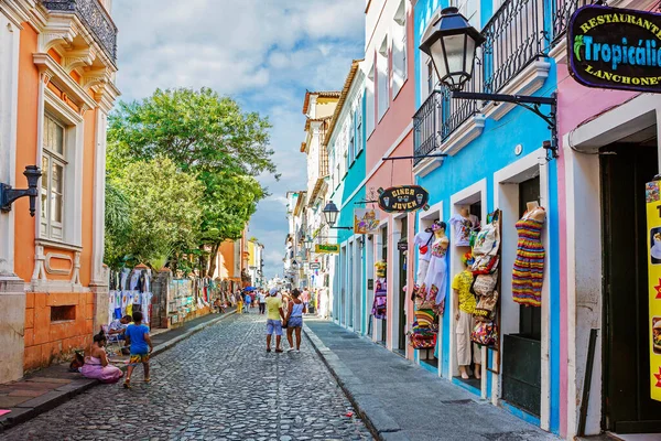 Salvador Brasil 2020 Ciudad Alta Pelourinho Pelourinho Antiguo Centro Histórico — Foto de Stock