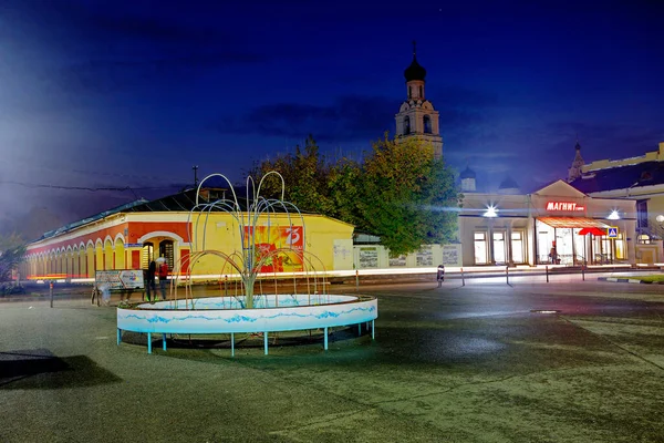 Kirzhach Stad Vladimir Region Ryssland 2020 Stadsbilden Kvällen Kirzhach Liten — Stockfoto