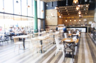 bokeh ışıkları ile Restoran arka plan bulanıklık