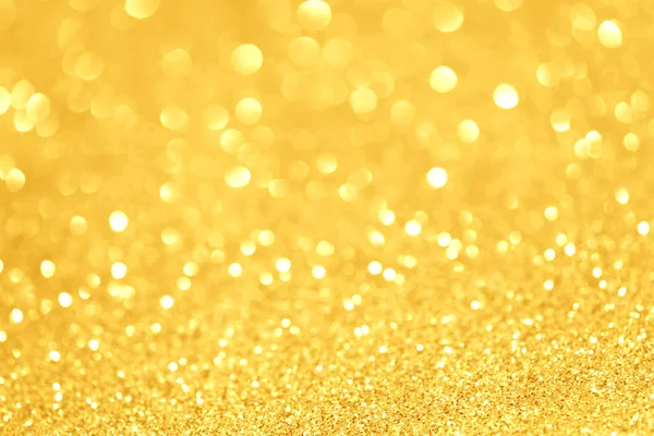 Złoto Żółte Błyszczące Boże Narodzenie Światła Niewyraźne Tło — Zdjęcie stockowe