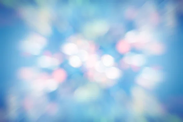 お祭りの背景を青色に点灯します 抽象的な休日おもしろがってデフォーカス天然ボケの白い光と明るい背景 党の抽象的な背景 — ストック写真