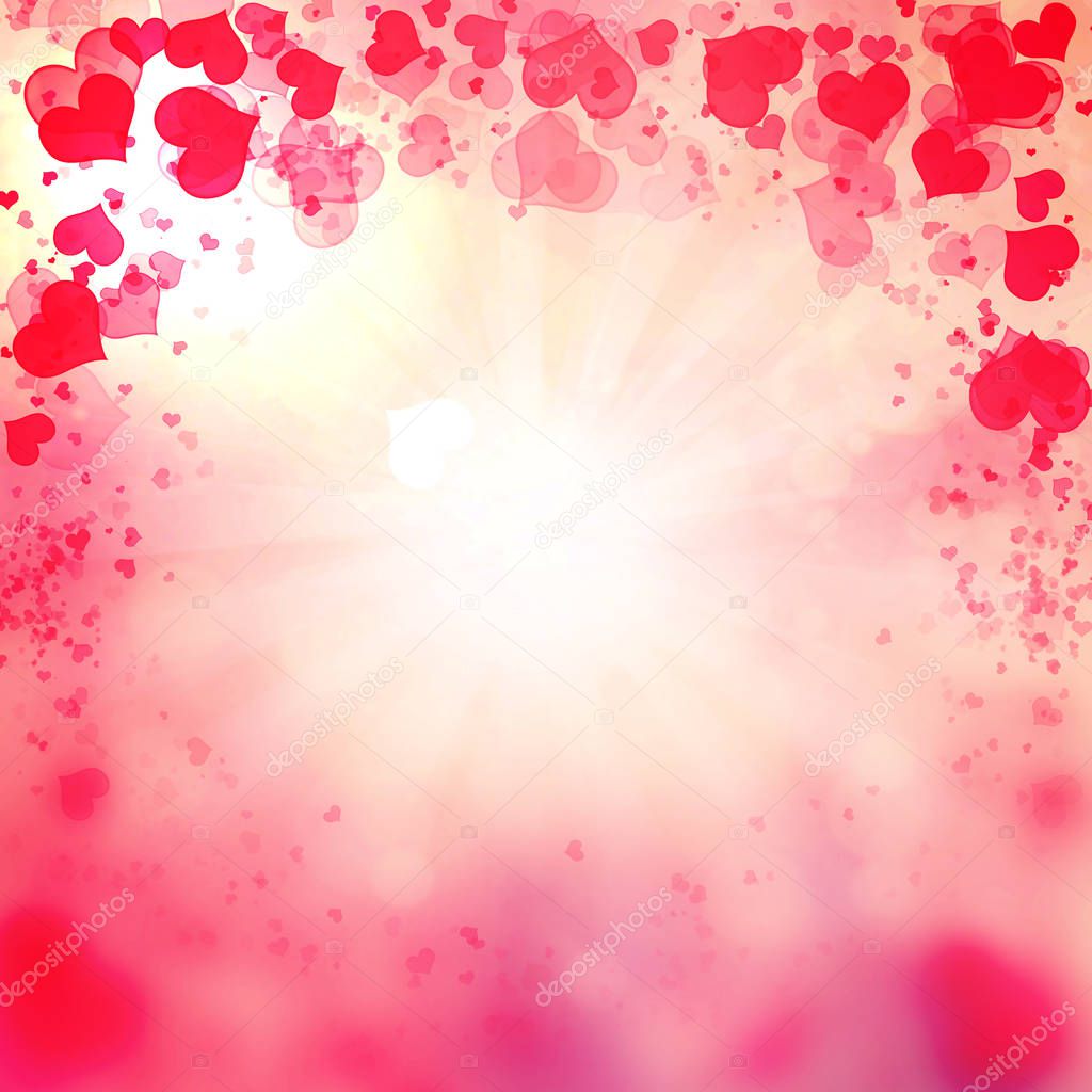 Valentine Hearts Abstract Pink Background. St.Valentine's Day Wallpaper. Heart Holiday Backdrop