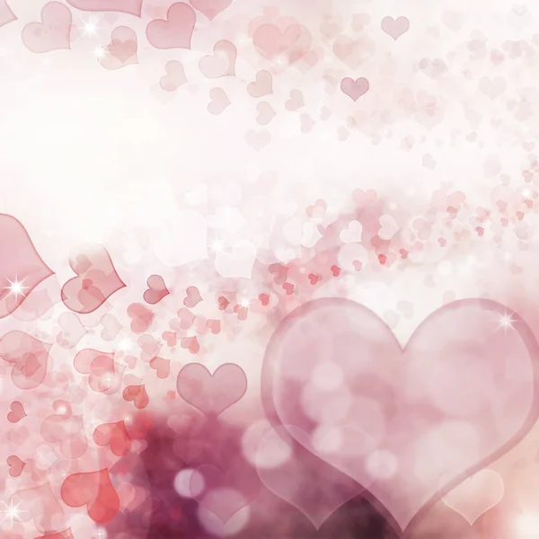 バレンタイン ハート ピンクの抽象的な背景です バレンタインの日の壁紙 心の休日背景 — ストック写真