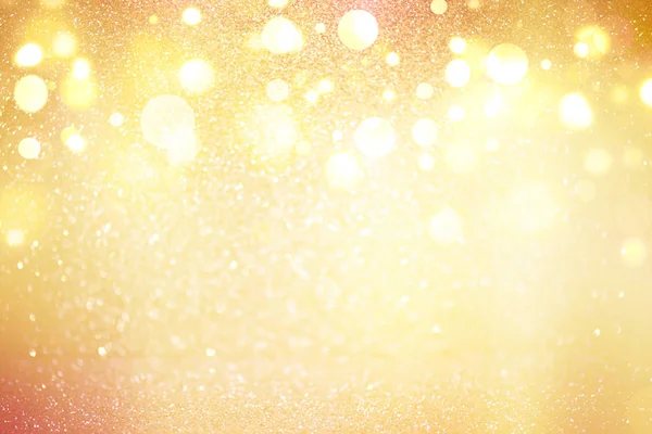 Abstrakte Defokussierte Lichter Funkelnder Feiertags Bokeh Hintergrund Mit Goldenen Tönen — Stockfoto