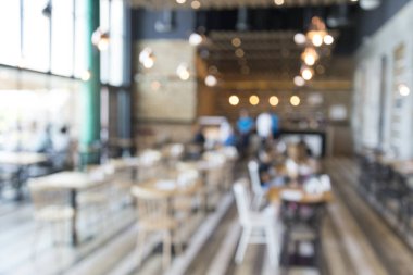 Modern kafe restoran tablonun arka plan bulanık bulanıklık bokeh light.s, eisure yaşam tarzı, kentsel günlük cafe bar ile arka plan