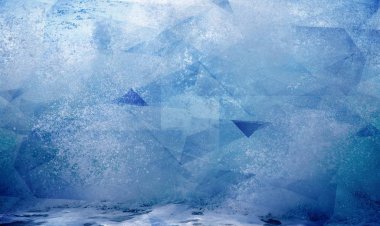 Üçgen, su dalgaları ile deniz geometrik arka plan