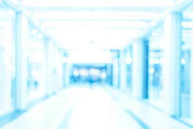 soyut odaklanmış bulanık teknoloji alan arkaplanı, boş iş koridoru veya alışveriş merkezi. Tıp ve hastane koridoru modern laboratuarla (klinik) odaklanmış değil)