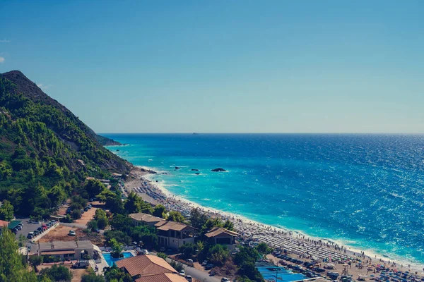 希腊莱夫卡达美丽的海岸 — 图库照片