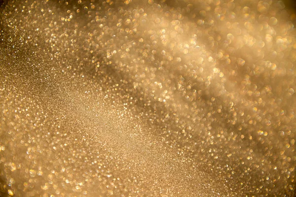 Abstrato Luzes Desfocadas Feriado Espumante Bokeh Fundo Com Tons Dourados — Fotografia de Stock