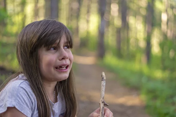 Söt Liten Flicka Gråter — Stockfoto