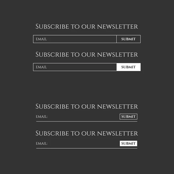 Subscreva o nosso formulário de newsletter — Vetor de Stock