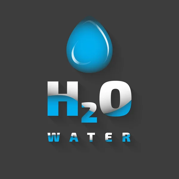 Icona vettoriale H2O — Vettoriale Stock