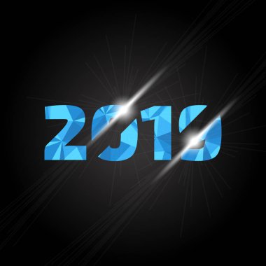 2019 yıl düşük poli işareti