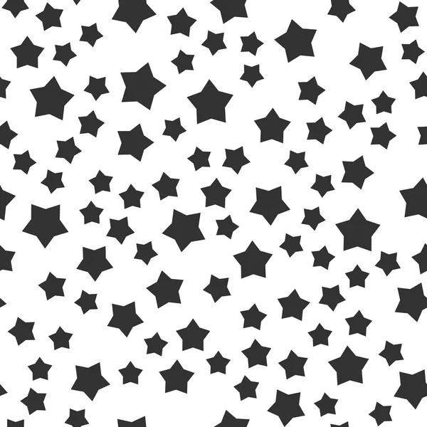 Abstract stars vector seamless pattern on white — Stock Vector