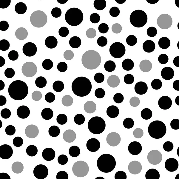 Abstract circles vector seamless pattern on white — Stock Vector