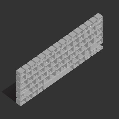 Vektör klavye görüntü siyah arka plan üzerine