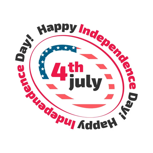 EE.UU. Banner vectorial del día de la independencia en el blanco — Vector de stock