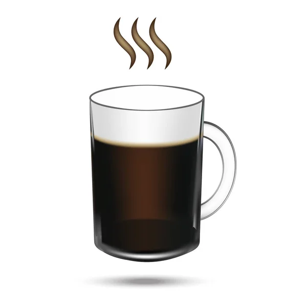 화이트에 커피의 현실적인 벡터 컵 — 스톡 벡터