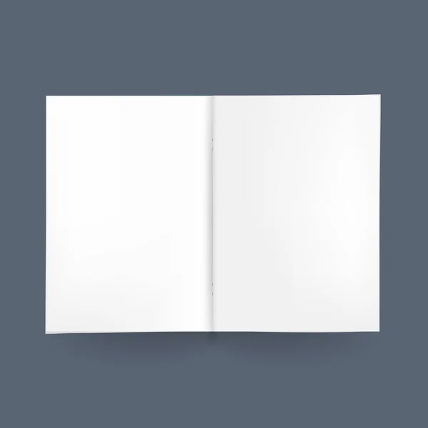 对现实的空白打开的小册子的模拟 — 图库矢量图片