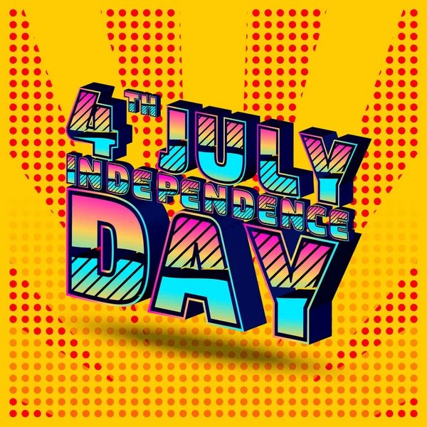 Cuatro de julio, día de la independencia de EE.UU. — Archivo Imágenes Vectoriales