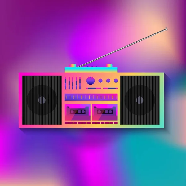 Record player form eighties. Vector banner — Stock Vector