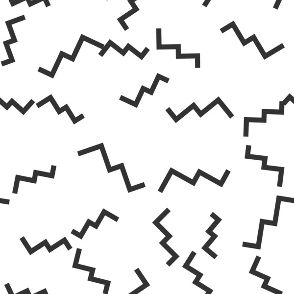 Abstrakte Linien nahtloses Vektormuster auf Weiß — Stockvektor