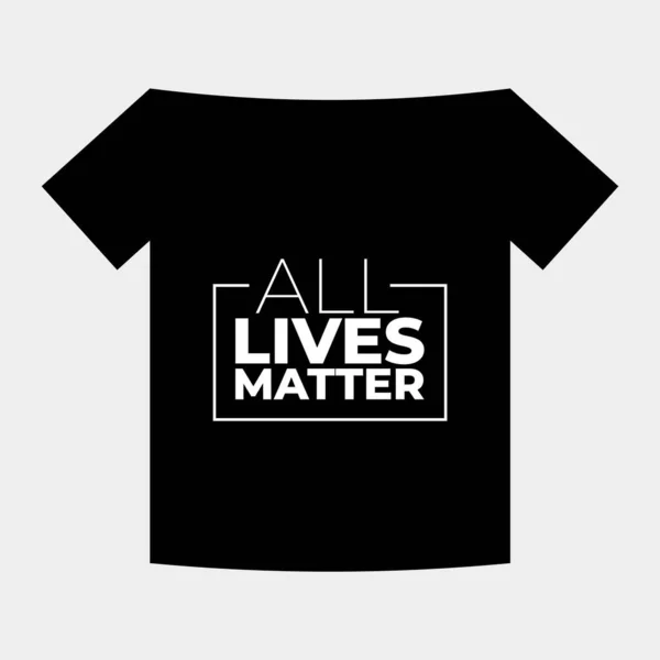 テキスト付きTシャツデザイン｜All Lives Matter. — ストックベクタ