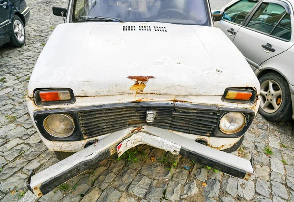 Vista Carro Após Acidente Viação Geórgia — Fotografia de Stock